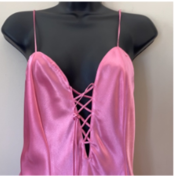 Silk & Satin PNK Satin Nightgown, S *P1051 - Picture 2 of 6